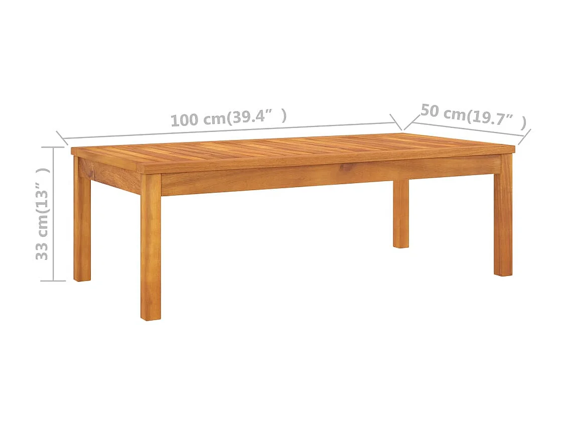 Salon de jardin 5 pcs avec coussin Bois d'acacia solide 6