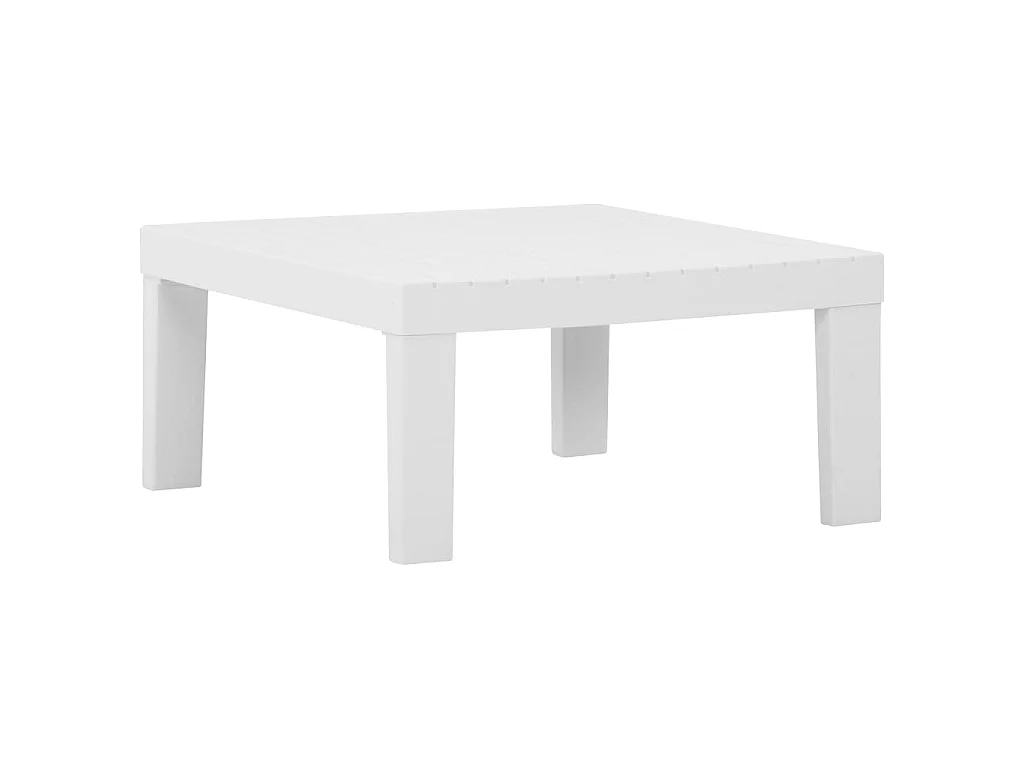 Salon de jardin 4 pcs avec coussins Plastique Blanc 3