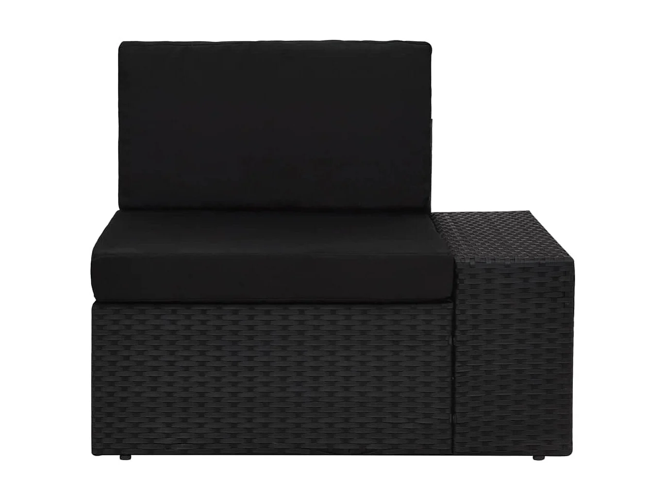 Salon de jardin 10 pcs Résine tressée Noir