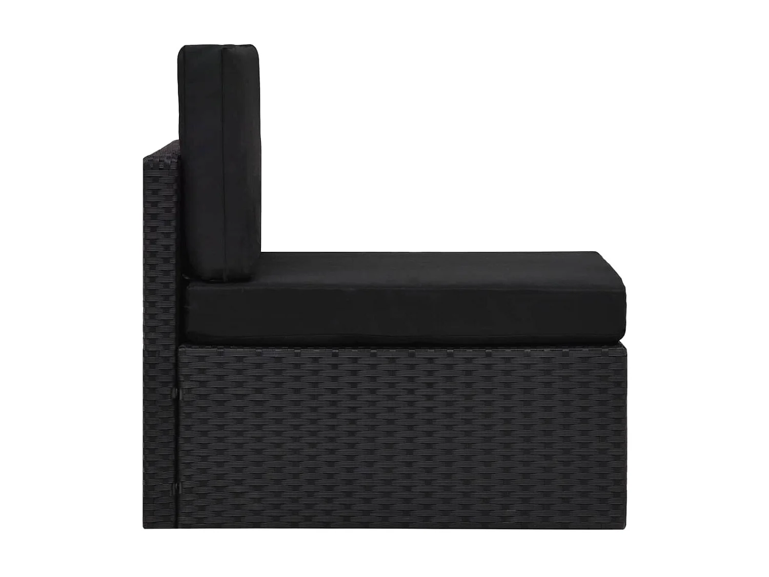 Salon de jardin 10 pcs Résine tressée Noir