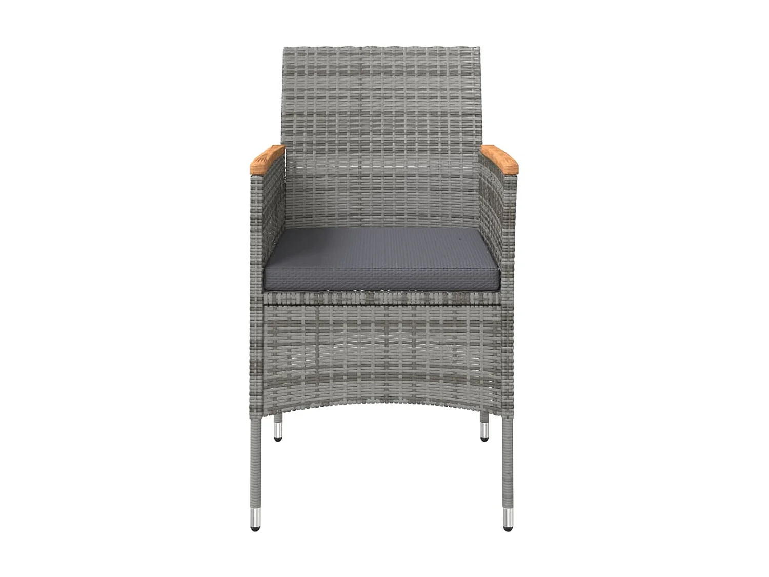 Mobilier à dîner d'extérieur avec coussins 5 pcs Gris et noir