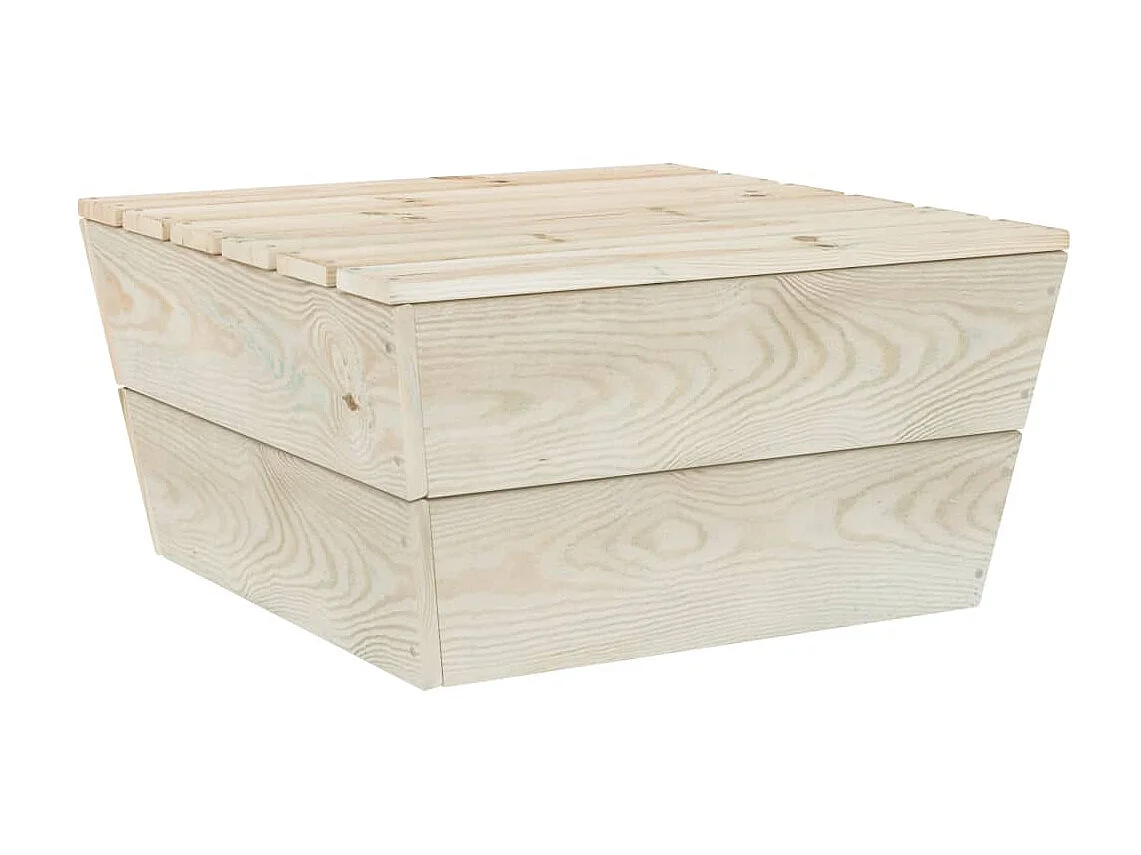 Salon de jardin palette 8 pcs Bois d'épicéa imprégné 2