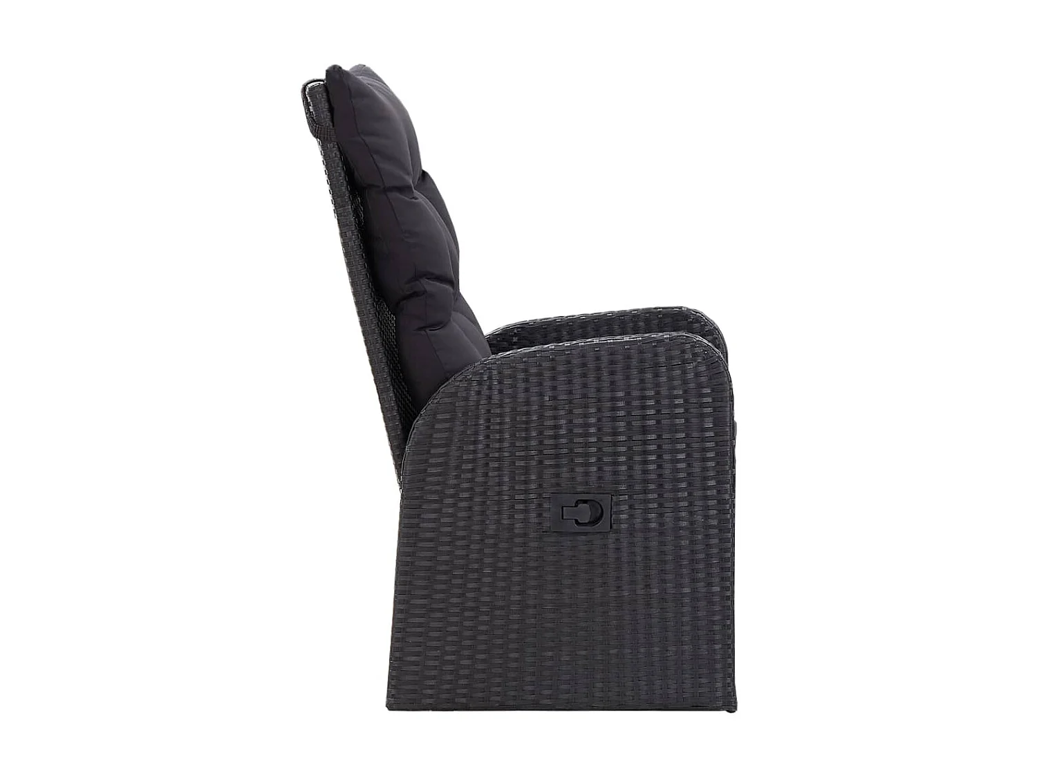 Ensemble de salle à manger de jardin avec coussins 5 pcs Noir 4