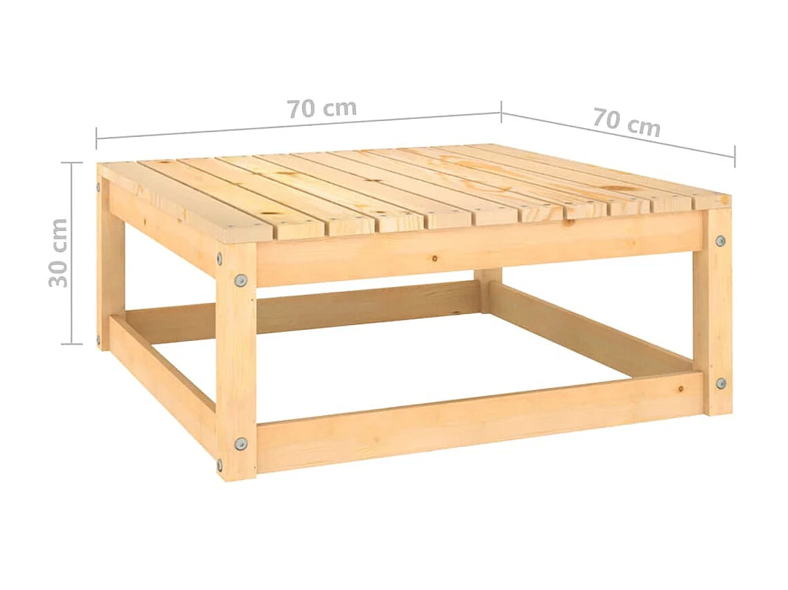 Salon de jardin 4 pcs avec coussins Bois de pin massif 19