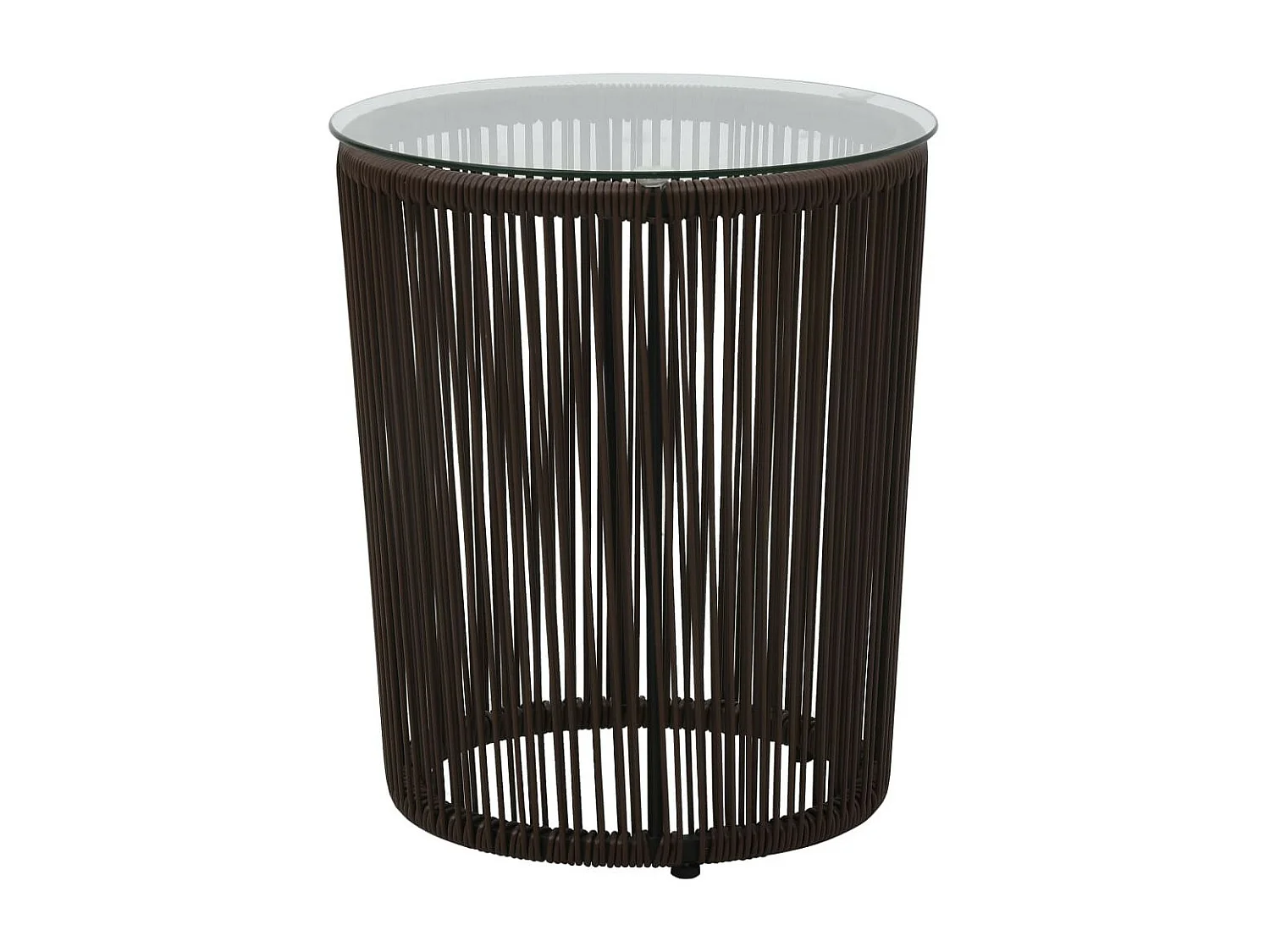 Ensemble de bistro 3 pcs avec coussins Rotin PVC Marron