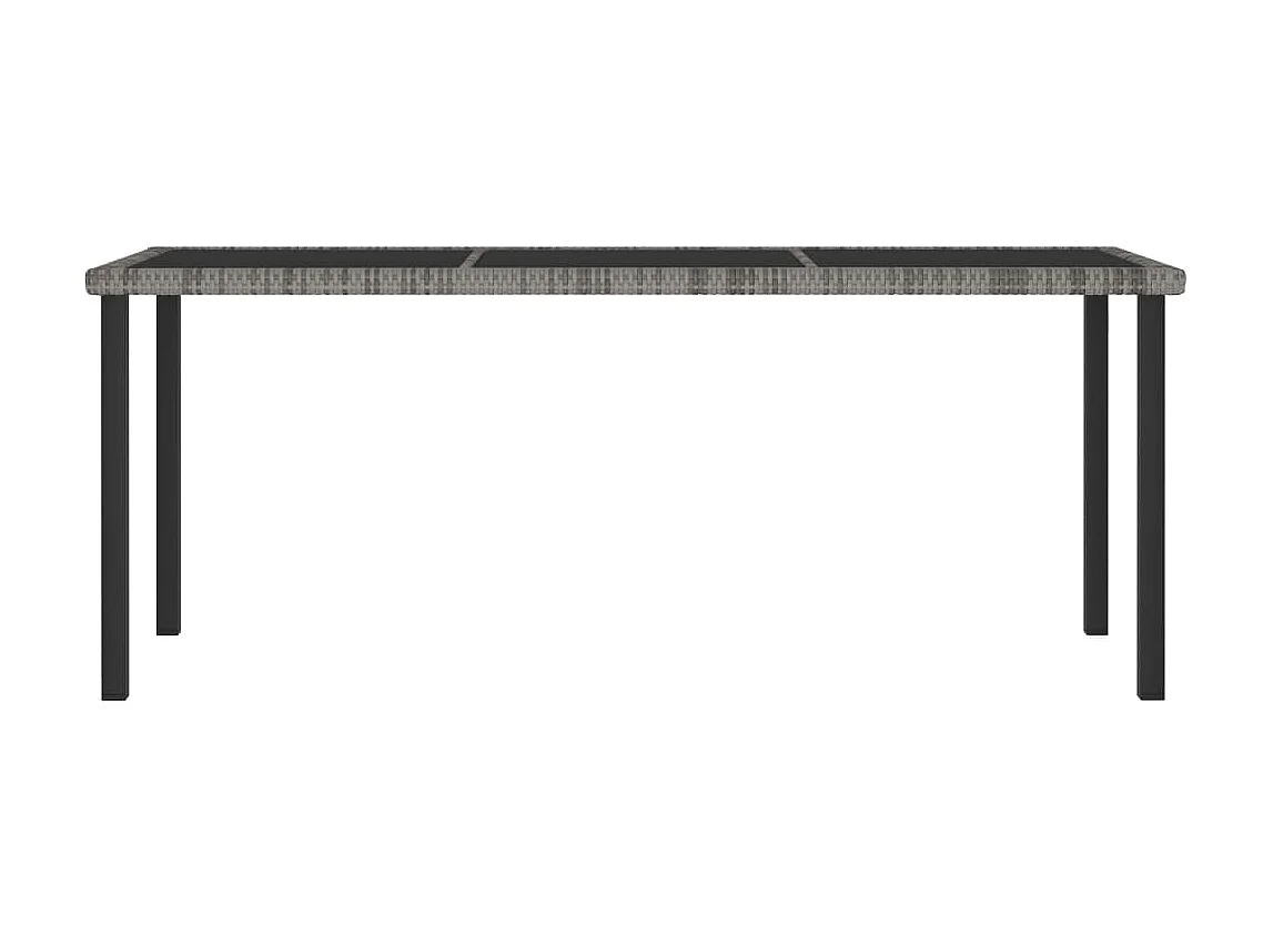 Ensemble de salle à manger de jardin 9 pcs Résine tressée Gris 3