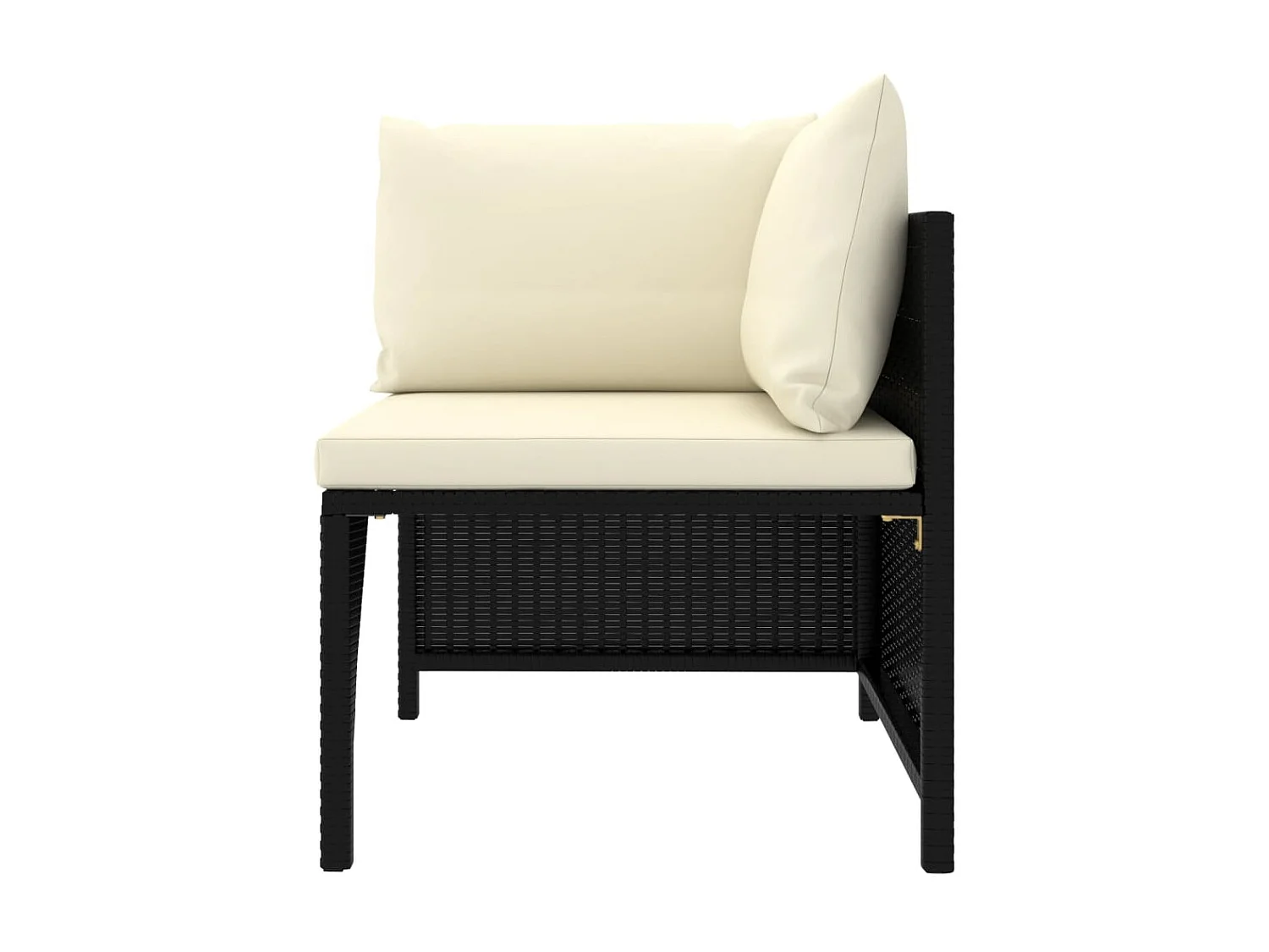 Salon de jardin 8 pcs avec coussins Résine tressée Noir 58