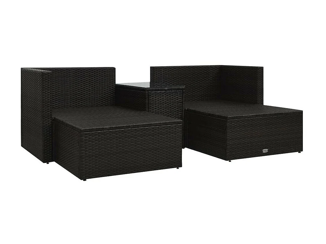 Salon de jardin 5 pcs avec coussins Résine tressée Marron 33