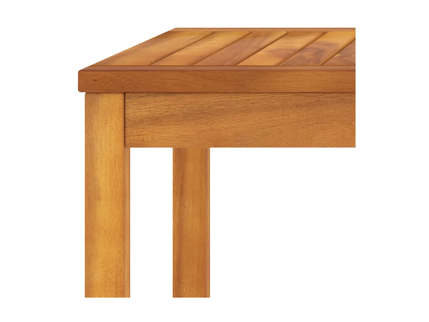 Salon de jardin 4 pcs avec coussin Crème Bois d'acacia solide 5