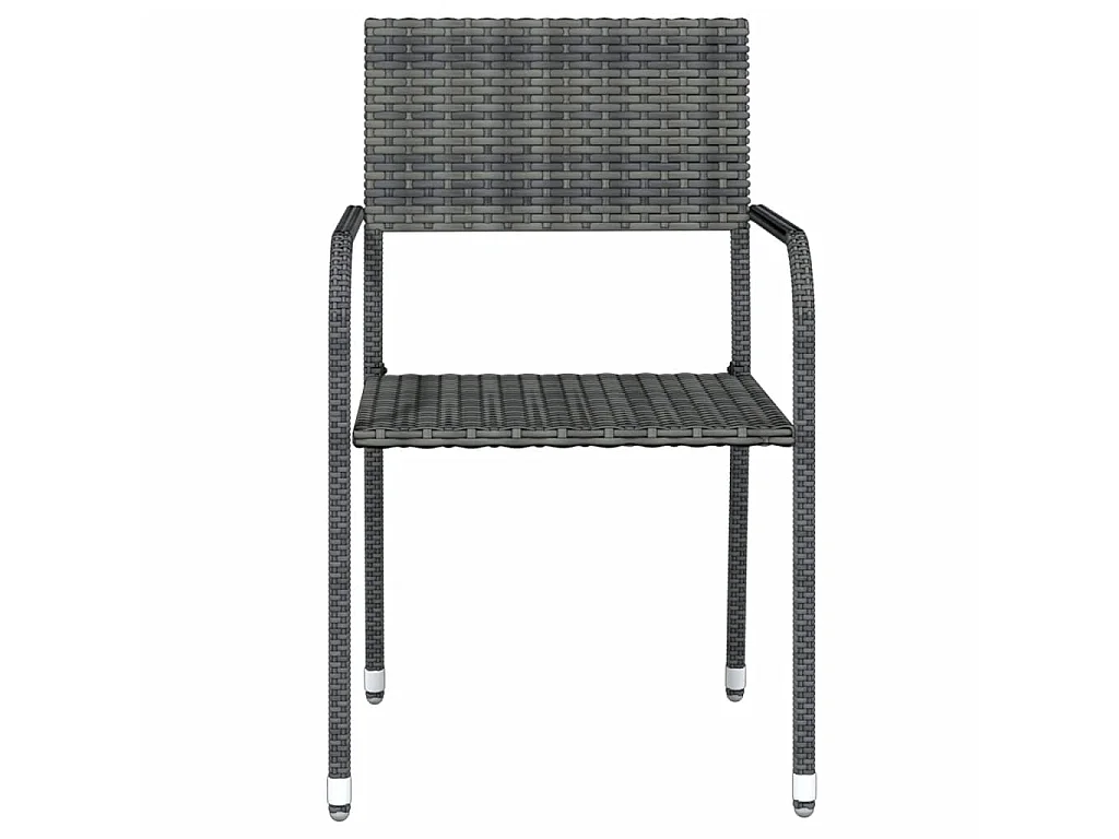 Ensemble de salle à manger de jardin 5 pcs Gris 18