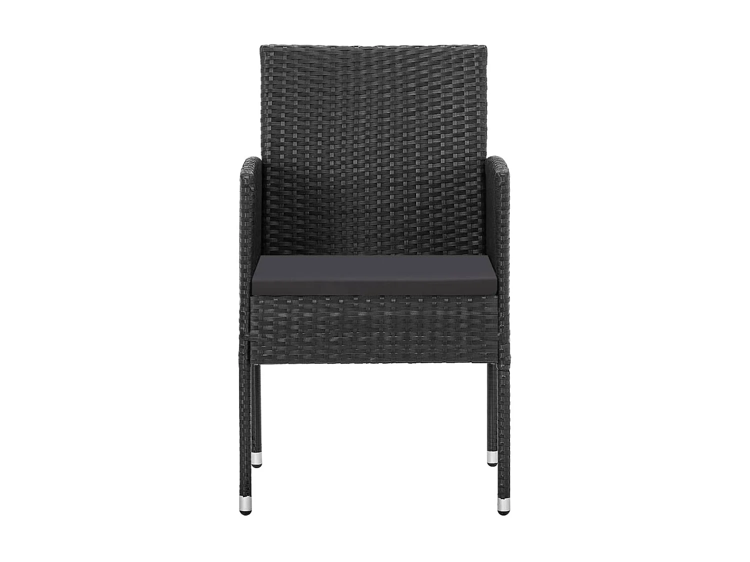 Ensemble de salle à manger de jardin 5 pcs Noir 163