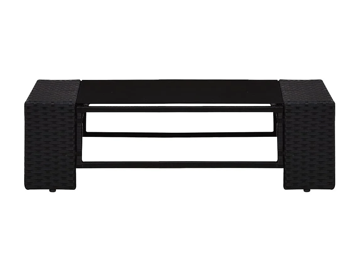 Salon de jardin 7 pcs Résine tressée Noir 3