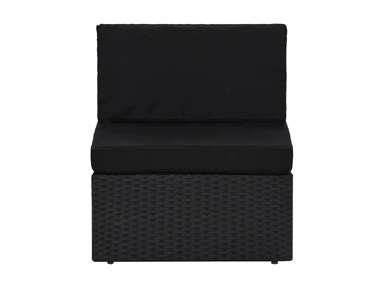 Salon de jardin 7 pcs Résine tressée Noir 3