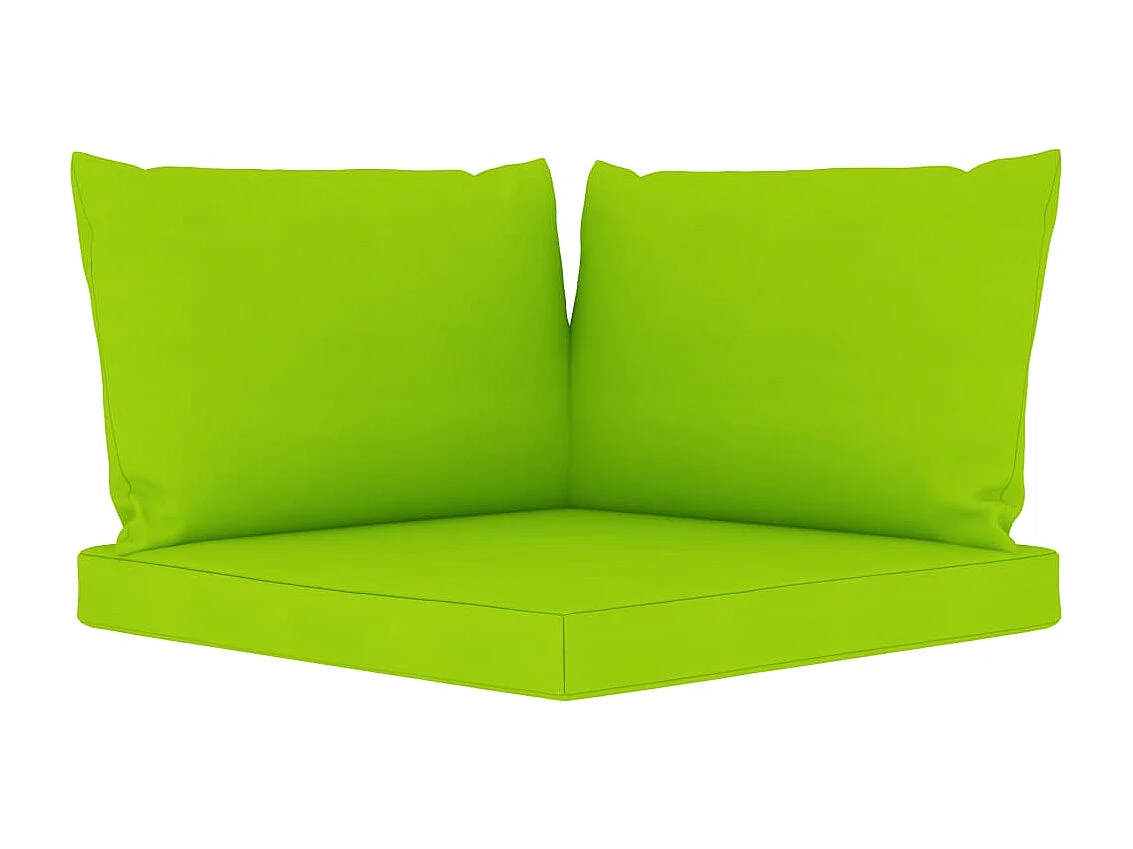 Salon de jardin 6 pcs avec coussins vert vif 2