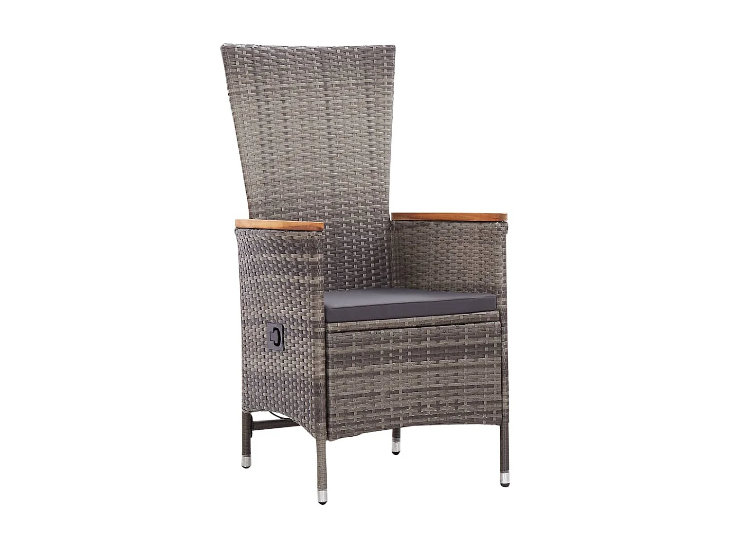 Ensemble de salle à manger de jardin avec coussins 5 pcs Gris 3