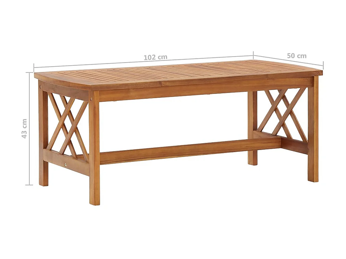 Salon de jardin 3 pcs avec coussins Bois d'acacia solide 9