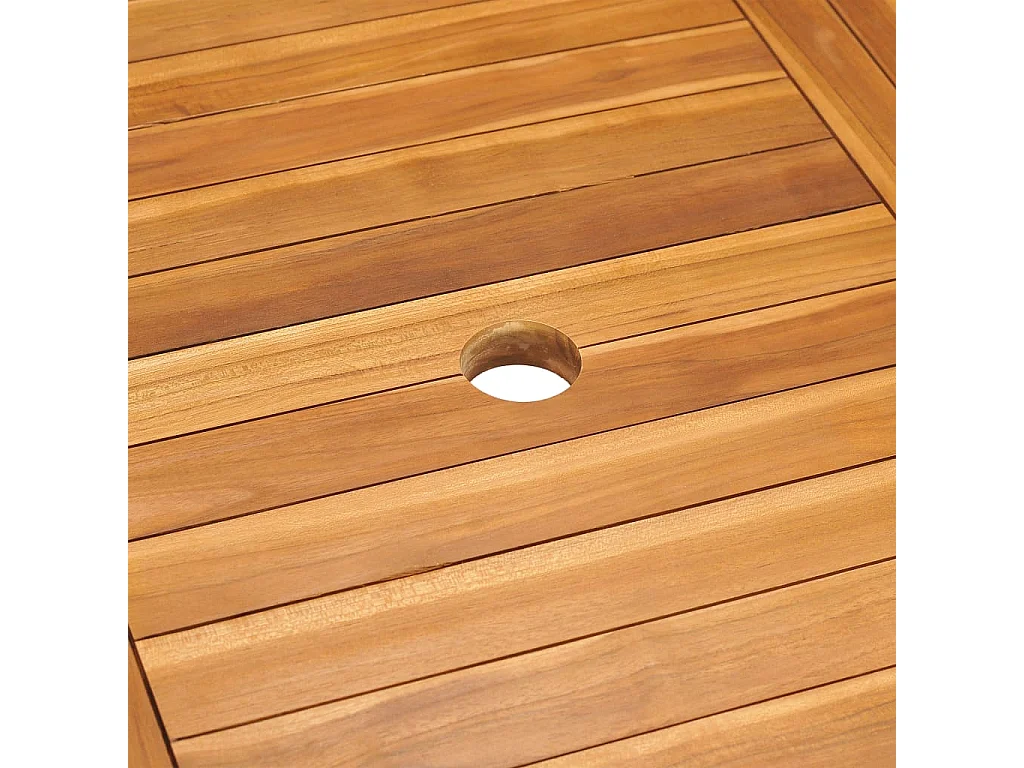 Salon de jardin 5 pcs avec coussins gris Bois de teck massif 2