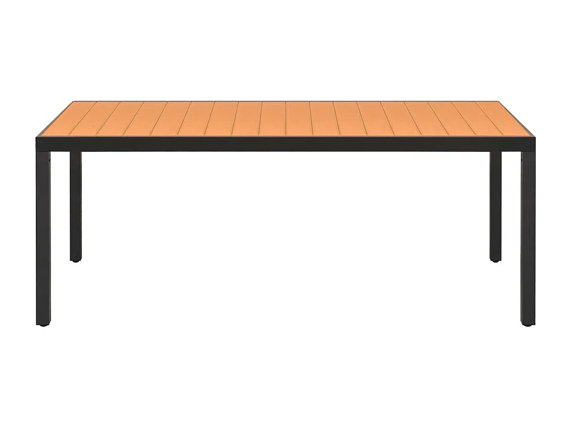 Ensemble de salle à manger de jardin 9 pcs Noir et marron