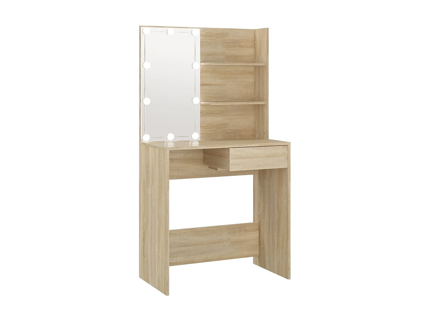 Coiffeuse avec LED Chêne sonoma 74,5x40x141