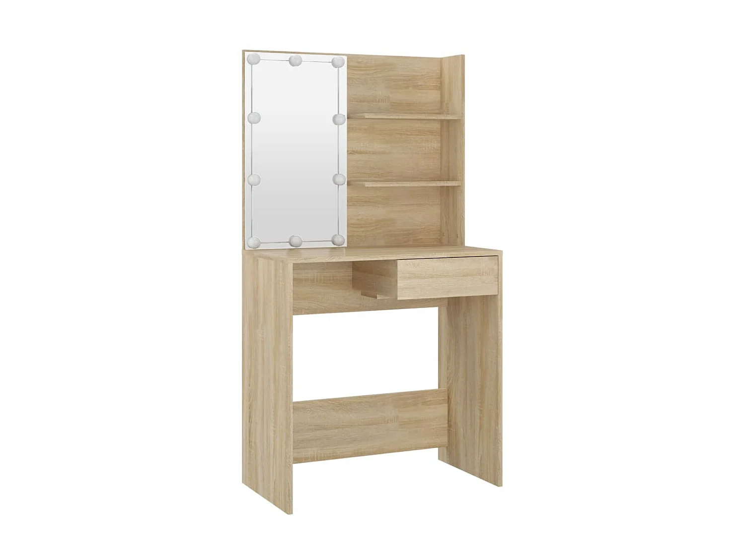 Coiffeuse avec LED Chêne sonoma 74,5x40x141