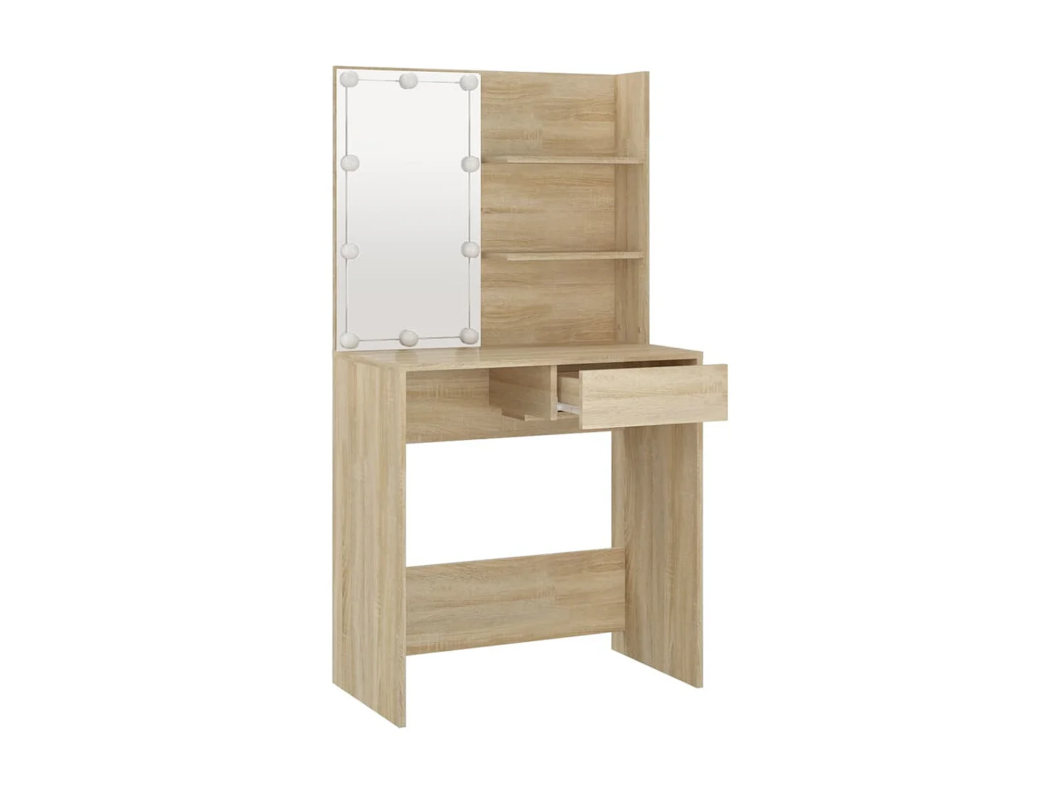 Coiffeuse avec LED Chêne sonoma 74,5x40x141