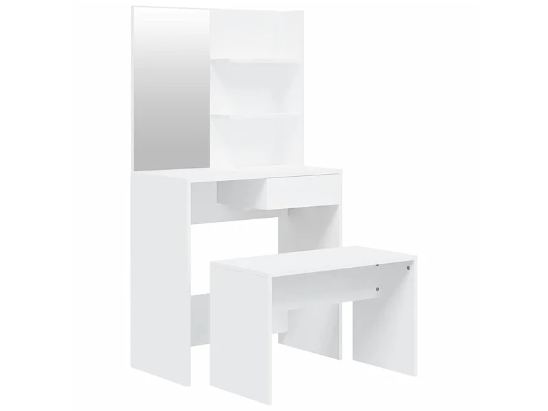 Ensemble de coiffeuse Blanc 74,5x40x141