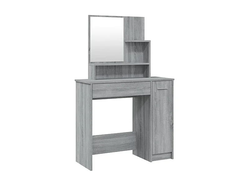 Coiffeuse avec miroir Sonoma gris 86,5x35x136