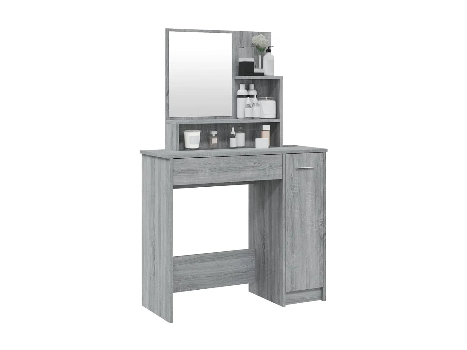 Coiffeuse avec miroir Sonoma gris 86,5x35x136