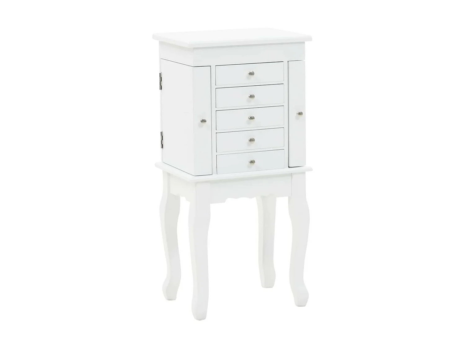 Armoire à bijoux sur pieds Blanc 2