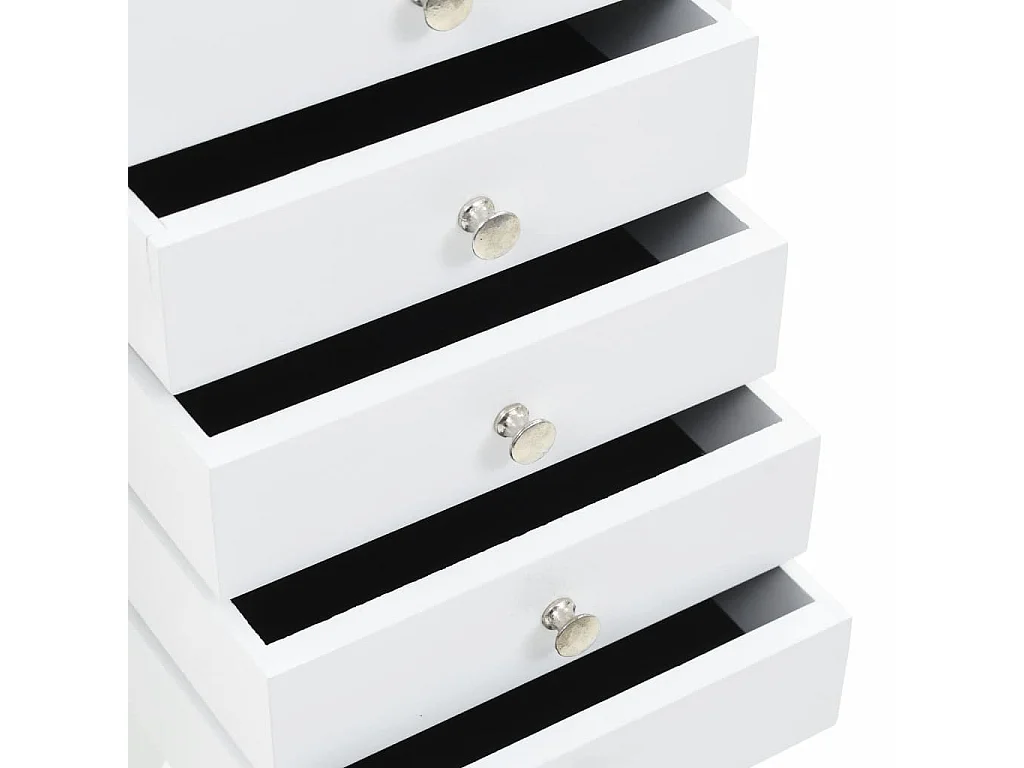 Armoire à bijoux sur pieds Blanc 2