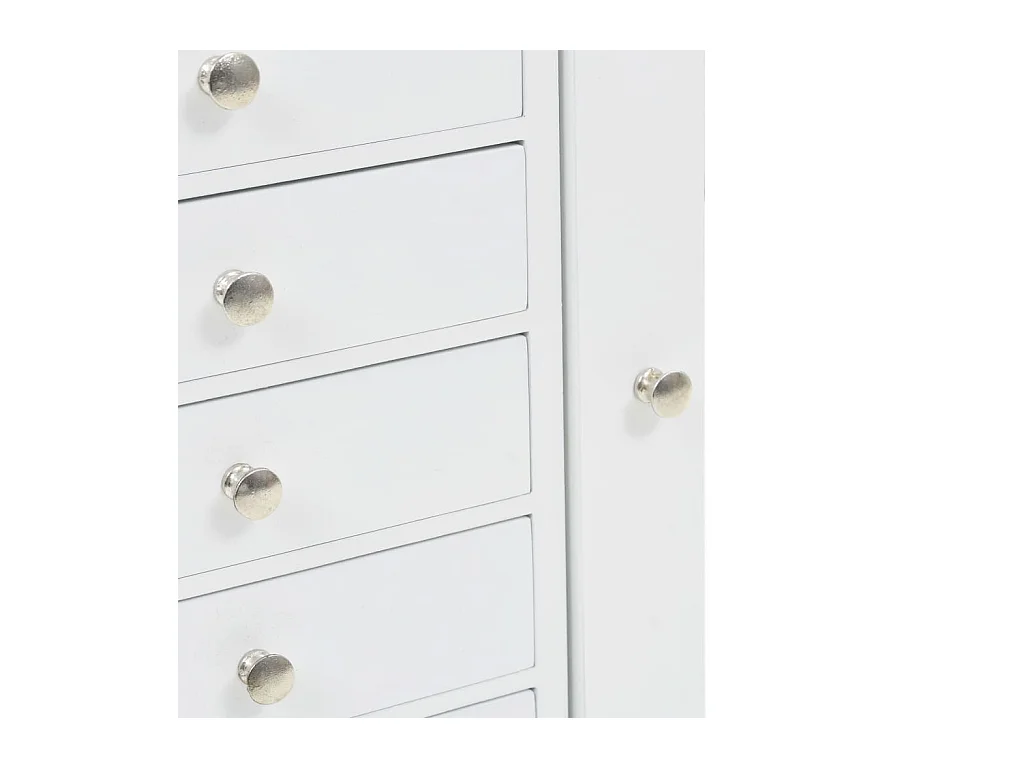 Armoire à bijoux sur pieds Blanc 2