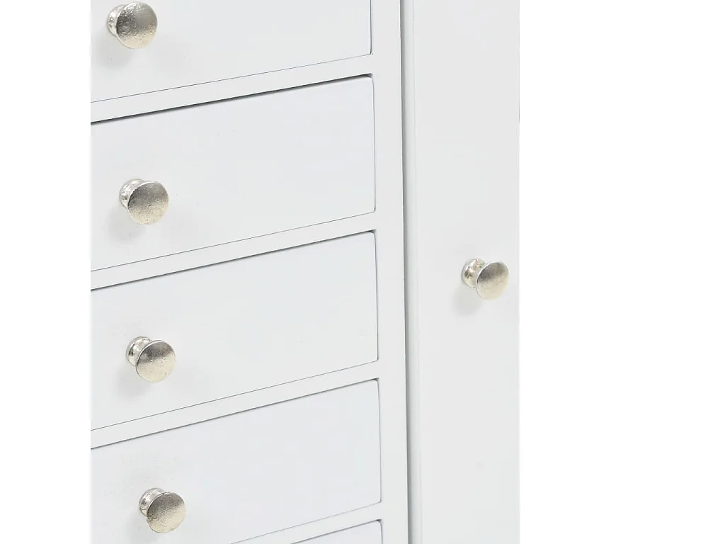 Armoire à bijoux sur pieds Blanc 2