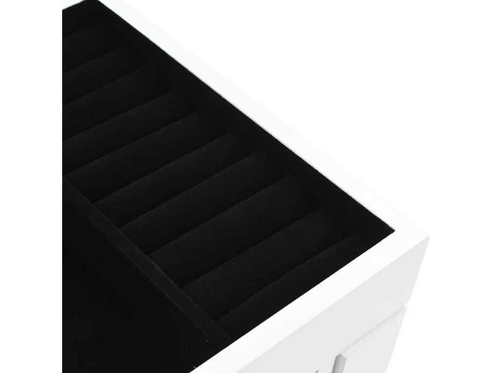 Armoire à bijoux sur pieds Blanc 2