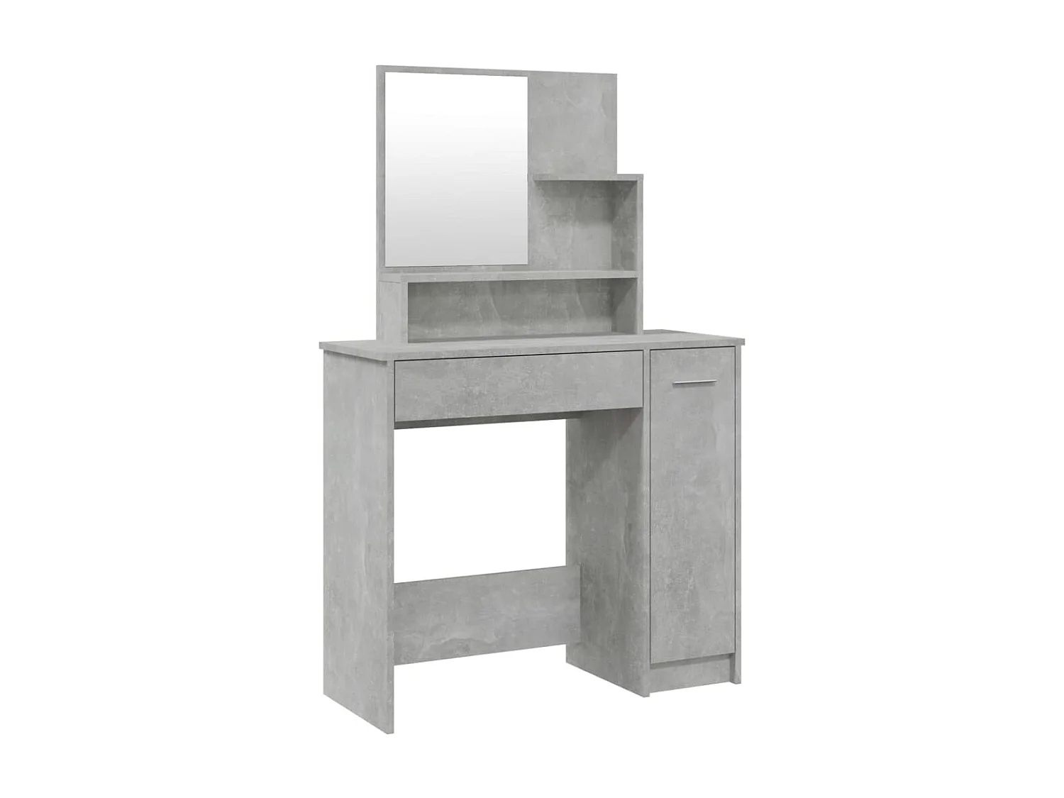 Coiffeuse avec miroir Gris béton 86,5x35x136