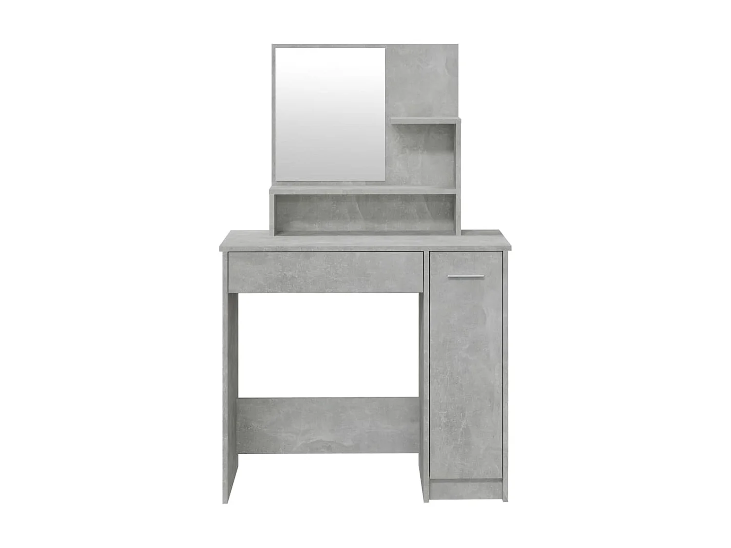 Coiffeuse avec miroir Gris béton 86,5x35x136