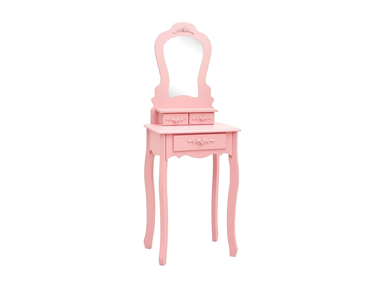 Ensemble de coiffeuse avec tabouret Rose 50x59x136 Paulownia