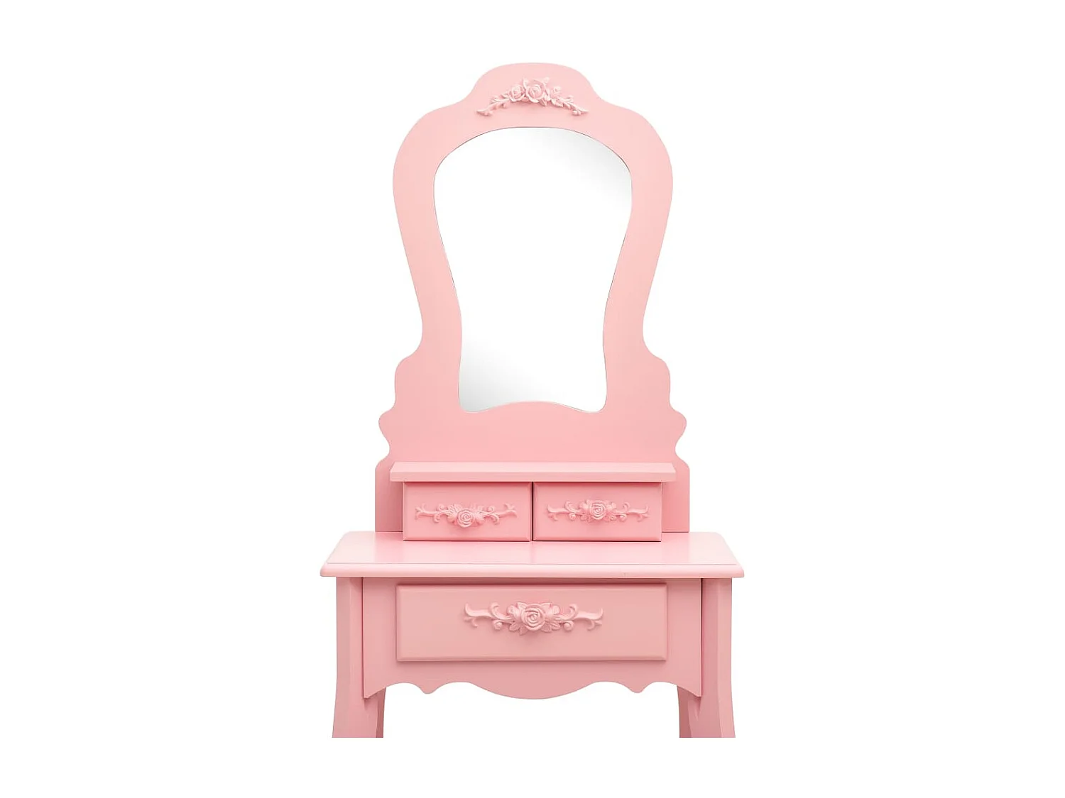 Ensemble de coiffeuse avec tabouret Rose 50x59x136 Paulownia