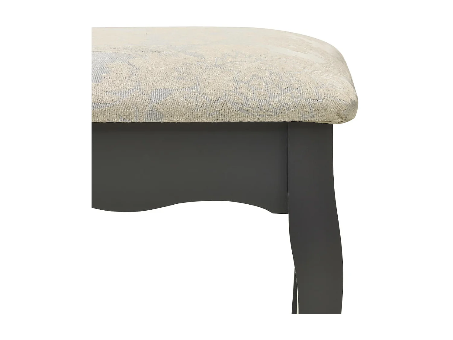 Ensemble de coiffeuse avec tabouret Gris 75x69x140 Paulownia