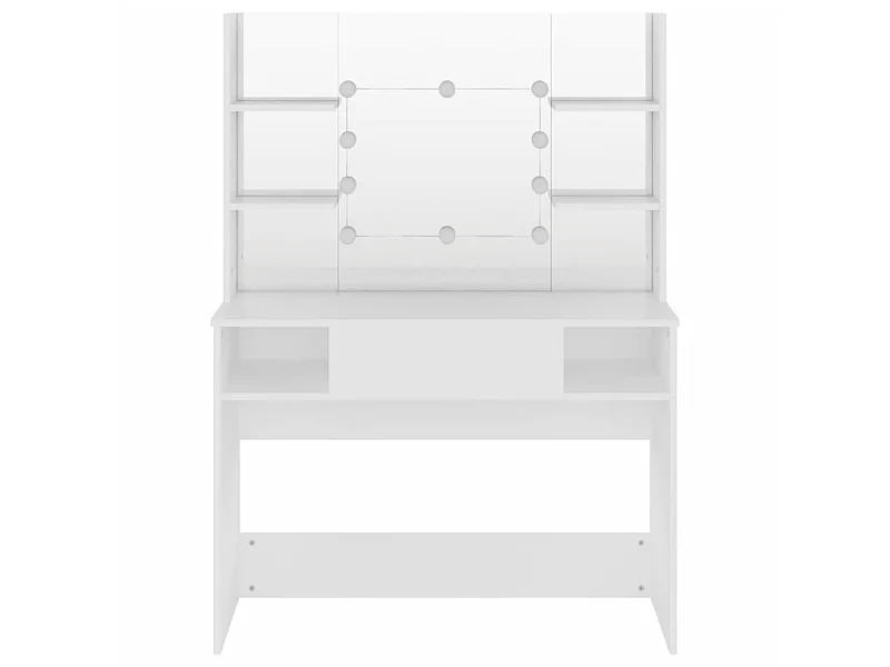 Table de maquillage avec éclairage LED 100x40x135 MDF Blanc