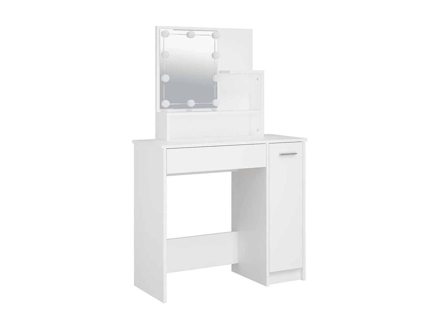 Coiffeuse avec LED Blanc 86,5x35x136