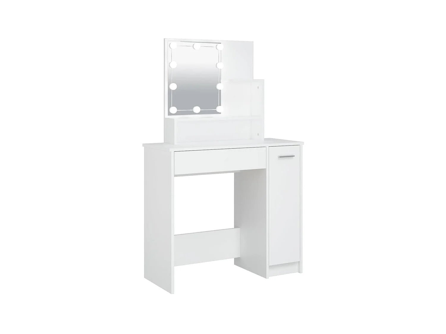 Coiffeuse avec LED Blanc 86,5x35x136