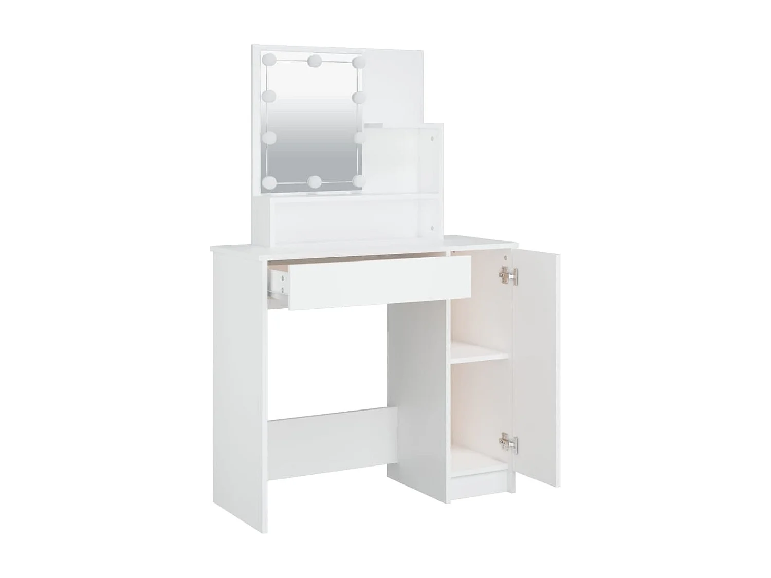 Coiffeuse avec LED Blanc 86,5x35x136