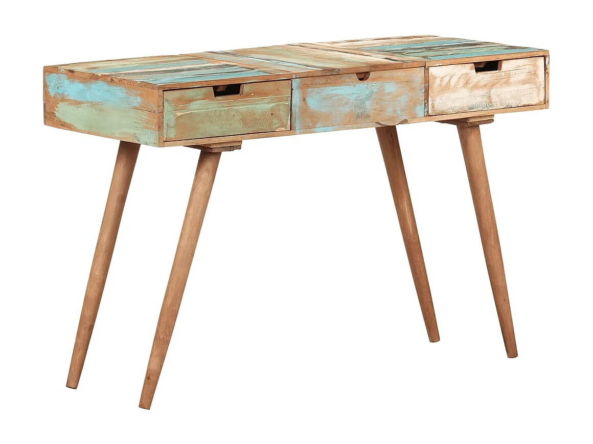 Coiffeuse avec miroir 112x45x76 Bois massif de récupération