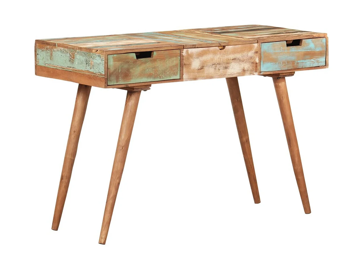 Coiffeuse avec miroir 112x45x76 Bois massif de récupération