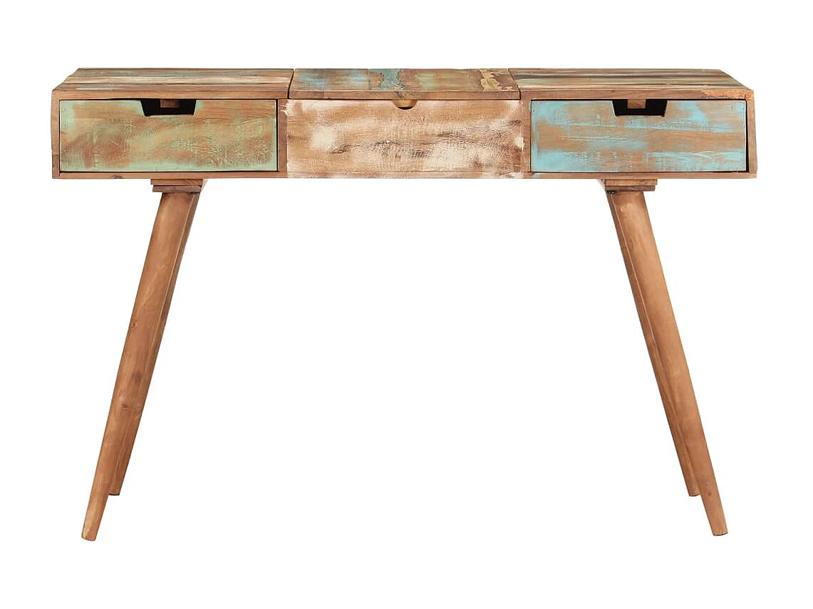 Coiffeuse avec miroir 112x45x76 Bois massif de récupération