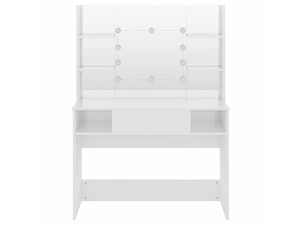 Table de maquillage avec éclairage LED 100x40x135 MDF