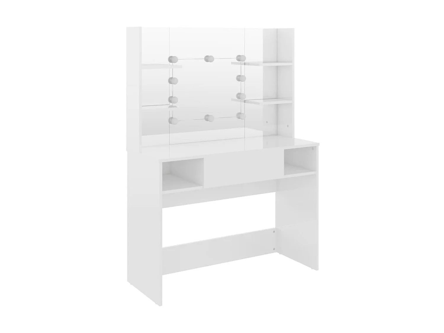 Table de maquillage avec éclairage LED 100x40x135 MDF