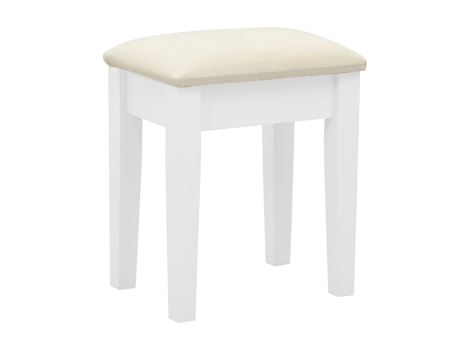 Coiffeuse et tabouret Blanc 65x36x128 Bois de paulownia MDF