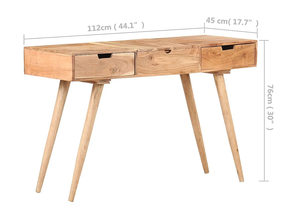 Coiffeuse avec miroir 112x45x76 Bois d'acacia massif