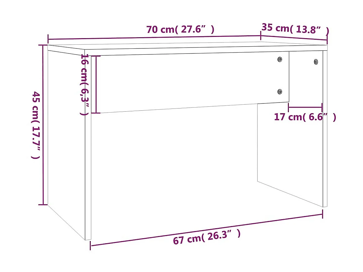Ensemble de coiffeuse noir 86,5x35x136